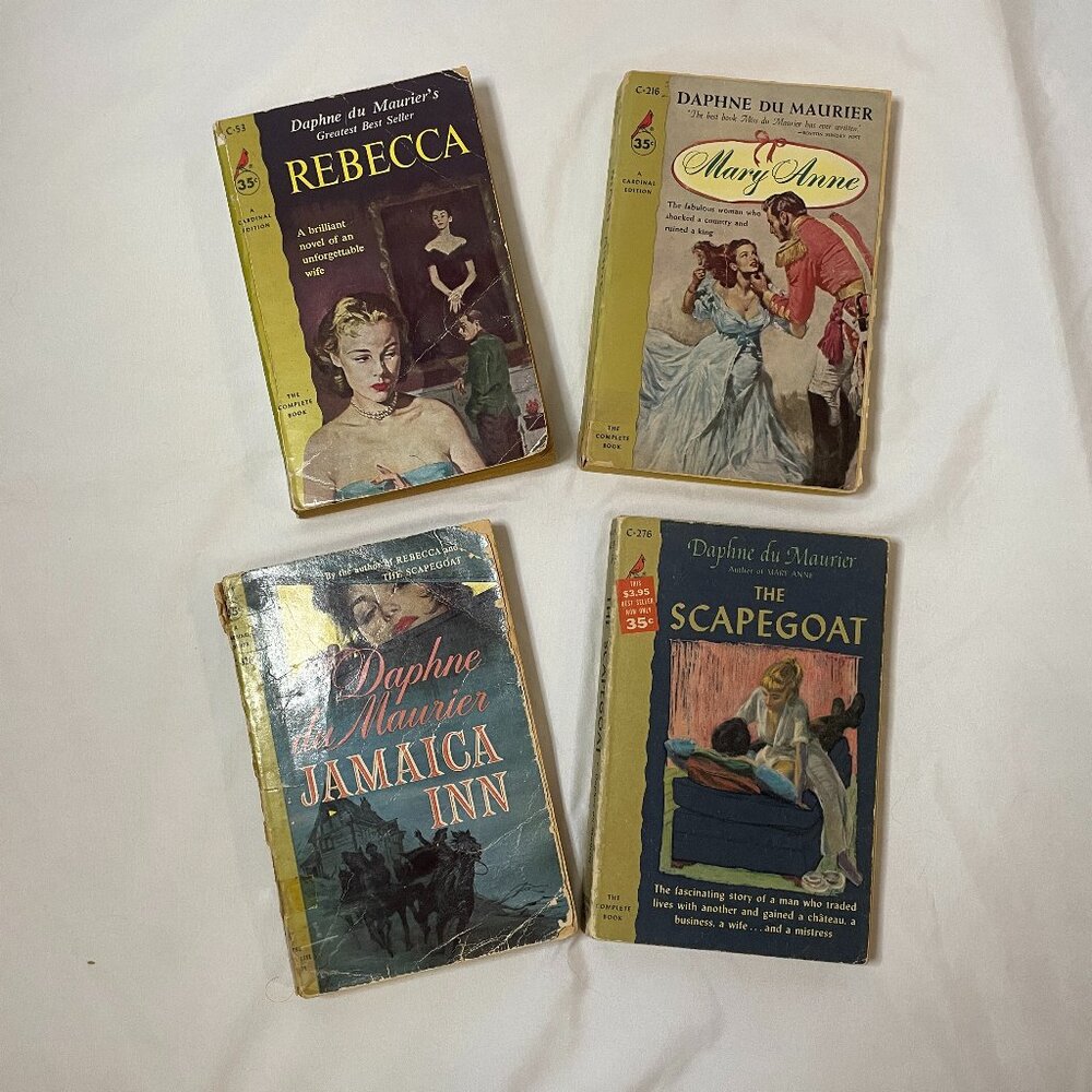 Vintage Cardinal Edition Daphne du Maurier Lot of 4 1958-1962 Paperback Gothic
